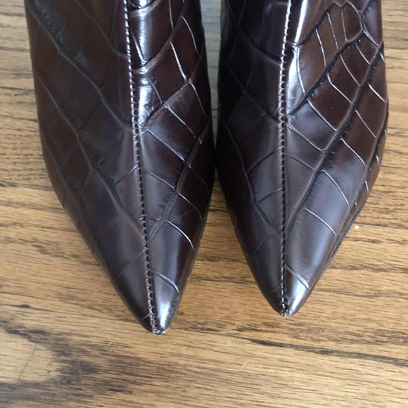 Schutz Maryana Over The Knee Leather Boot Dark Chocolate - Picture 9 of 10